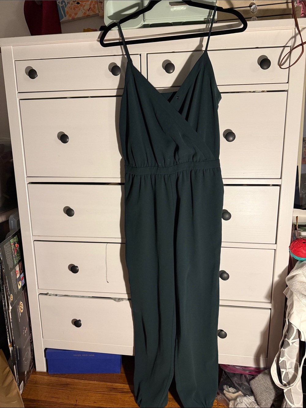 Madewell Women's Olive Green Spaghetti Strap Jumpsuit
